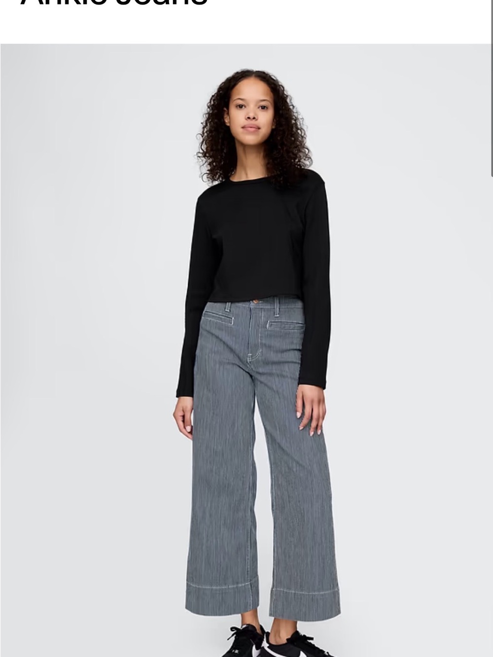 NWT GAP - High Rise Stride Wide-Leg Ankle Jeans - 26 regular